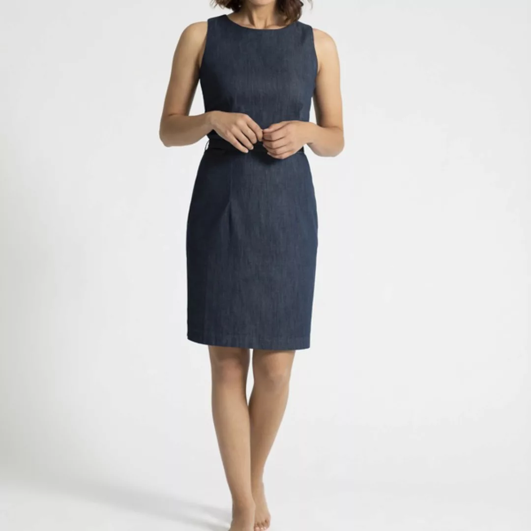 Kim Shiftdress Aus Light Denim In Classic Blue günstig online kaufen