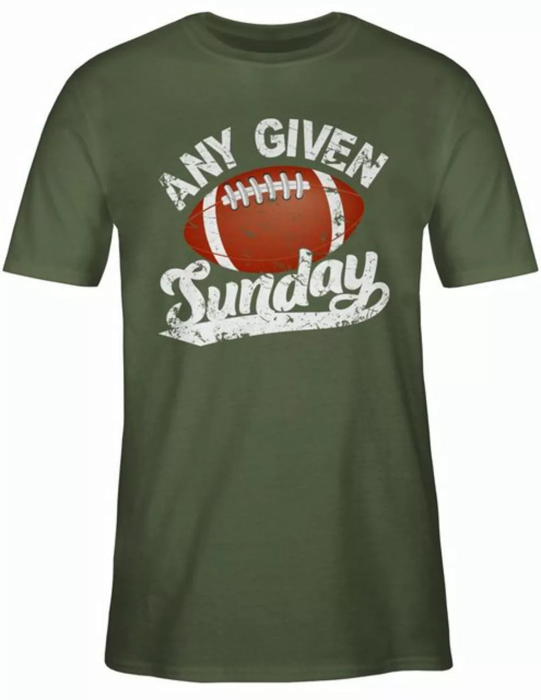 Shirtracer T-Shirt Any given Sunday mit Football weiß American Football NFL günstig online kaufen