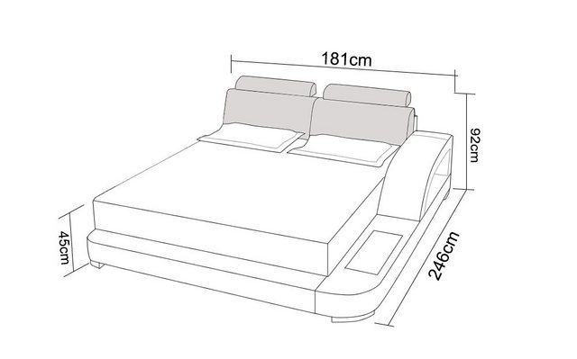 Xlmoebel Bett Modernes Doppelbett mit Design-Polsterung für das Schlafzimme günstig online kaufen