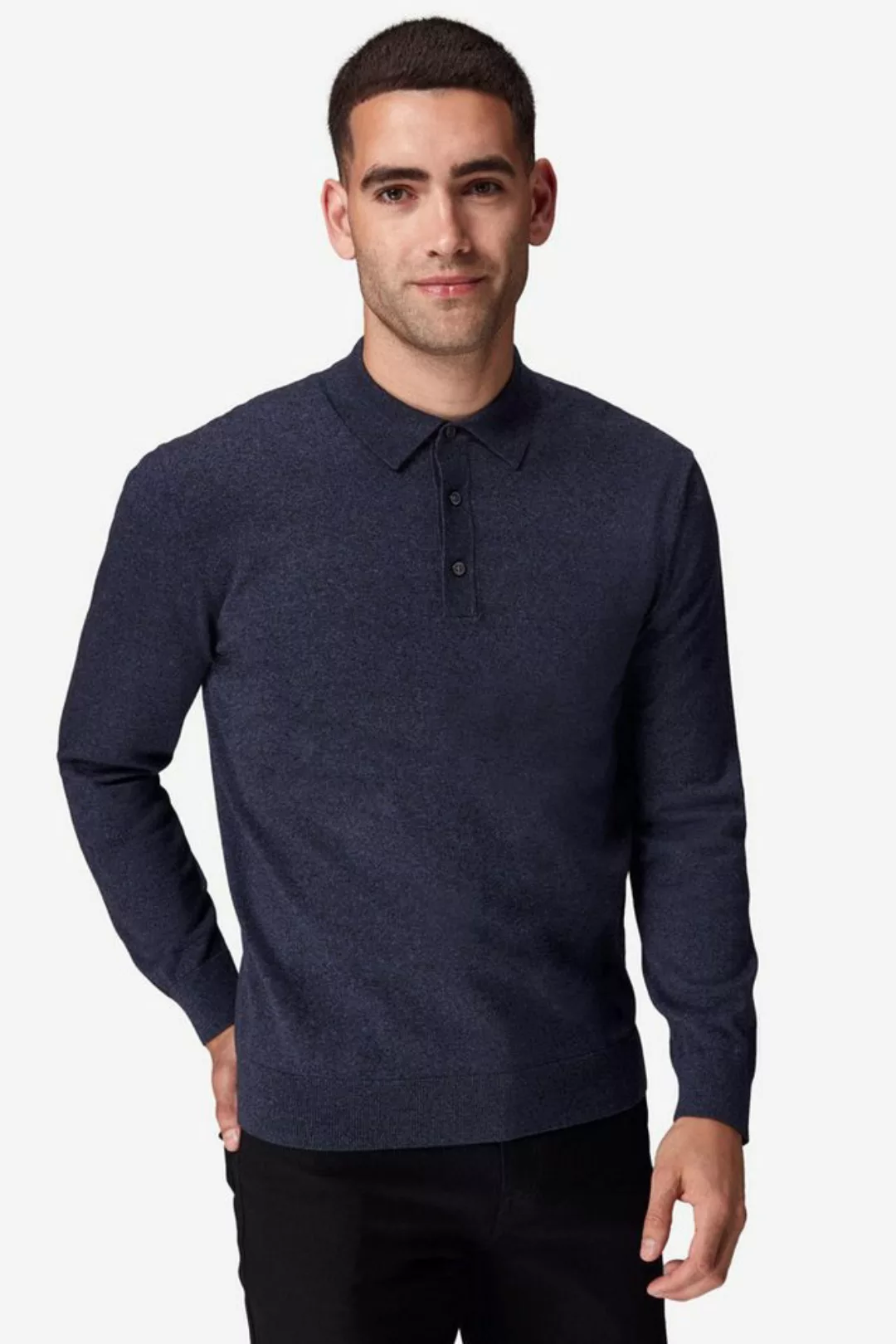 Next Polokragenpullover Langärmeliges Regular Fit Poloshirt aus Strick (1-t günstig online kaufen