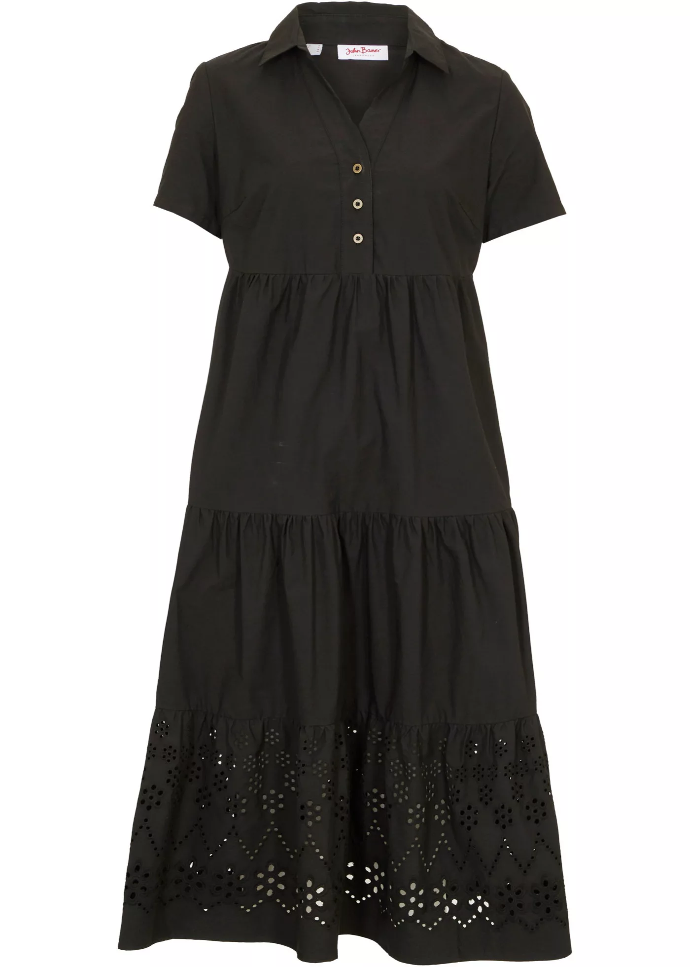Tunika-Kleid mit Lochstickerei günstig online kaufen