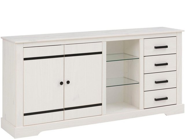 loft24 Mehrzweckschrank Thor Sideboard aus Kiefer im Landhausstil günstig online kaufen