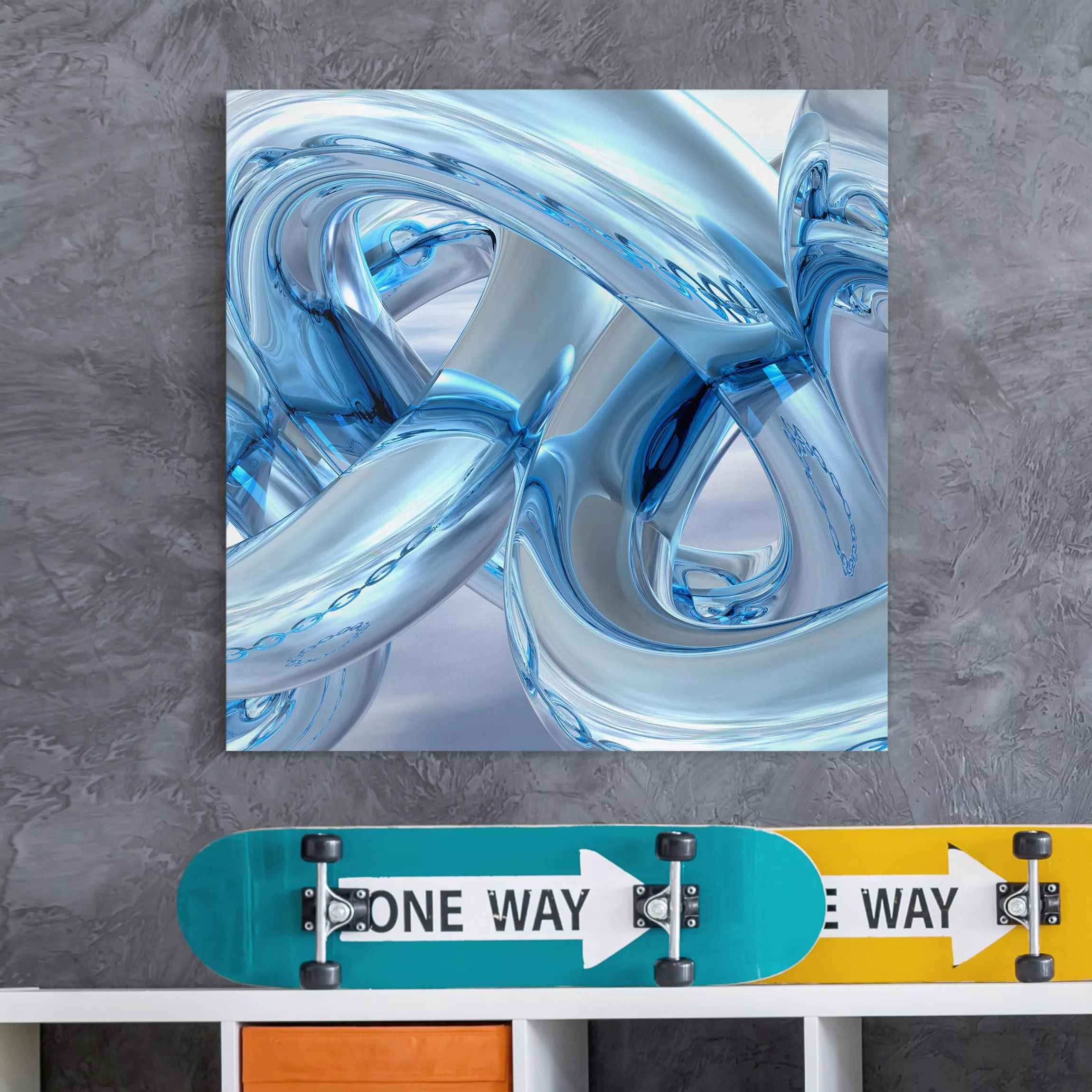Leinwandbild Abstrakt - Quadrat Frosty Chains günstig online kaufen