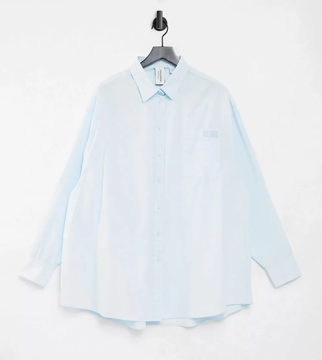 COLLUSION Plus – Ultimate – Exklusives Oversize-Dad-Hemd aus Bio-Baumwolle günstig online kaufen
