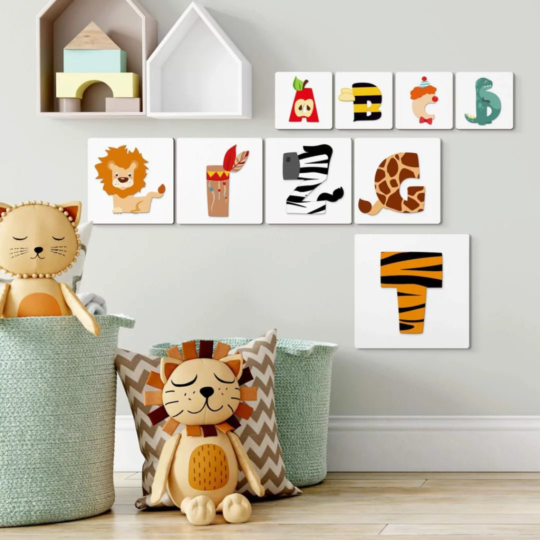 Wall-Art Holzbild "Lernbuchstaben Kinderzimmer 20cm", M, (1 St.) günstig online kaufen