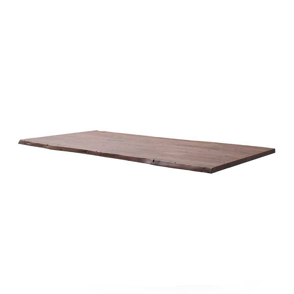 Esstisch Massivholztisch mit X Gestell und natürlicher Baumkante günstig online kaufen