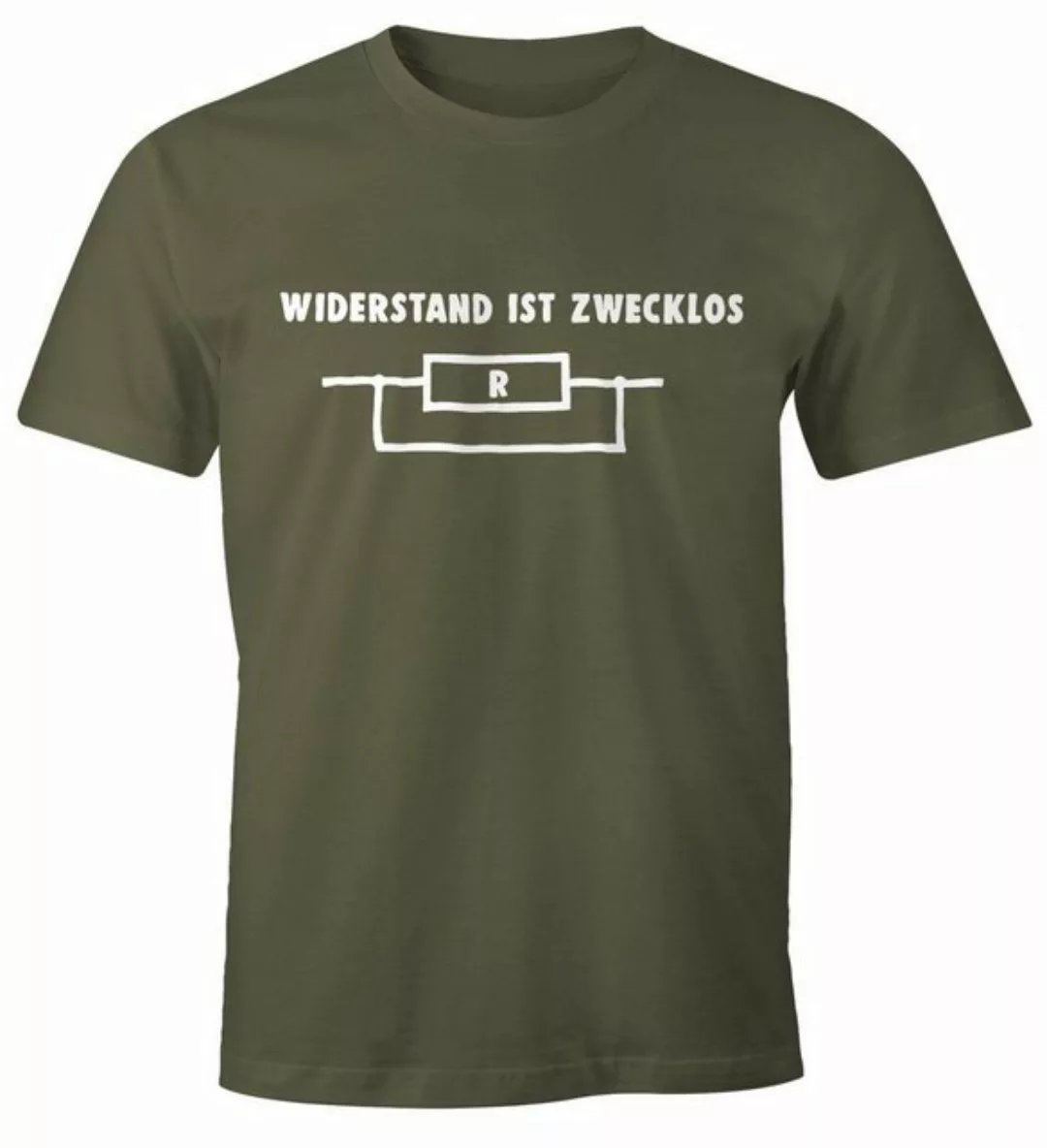 MoonWorks Print-Shirt Widerstand ist zwecklos Shirt Herren T-Shirt mit Prin günstig online kaufen