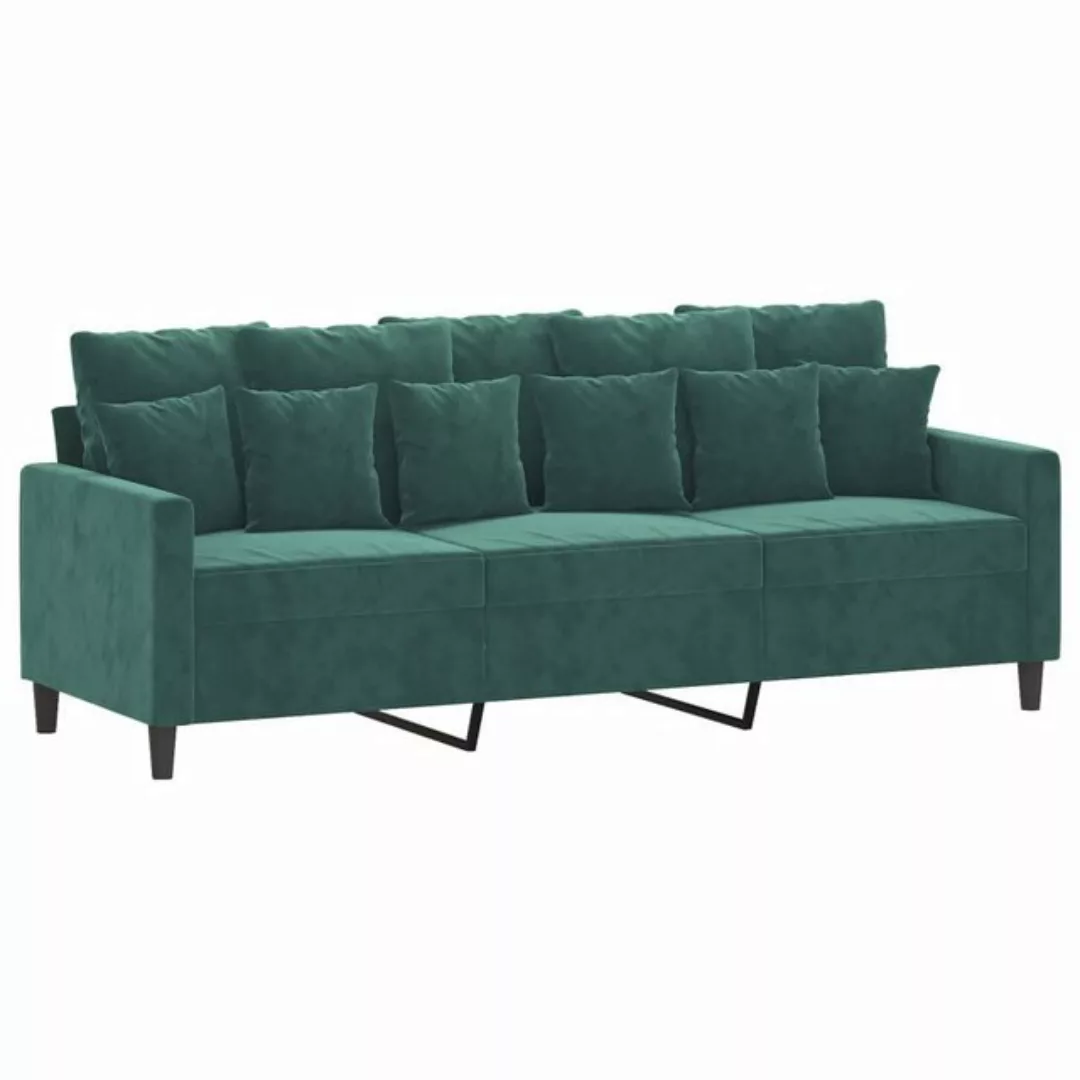 vidaXL Sofa 3-Sitzer-Sofa Dunkelgrün 180 cm Samt günstig online kaufen