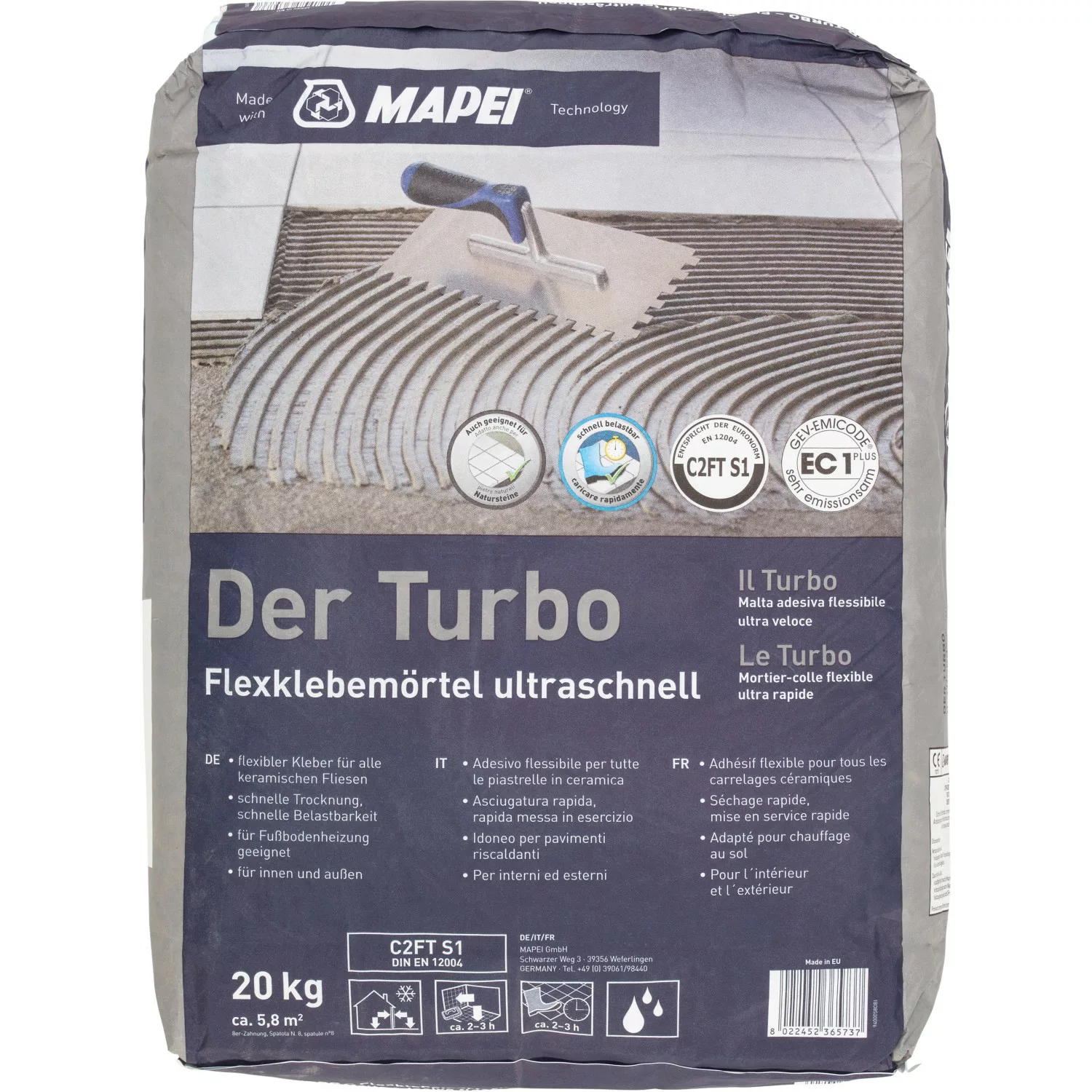 Der Turbo Flexmörtel schnell C2FT S1 20 kg günstig online kaufen