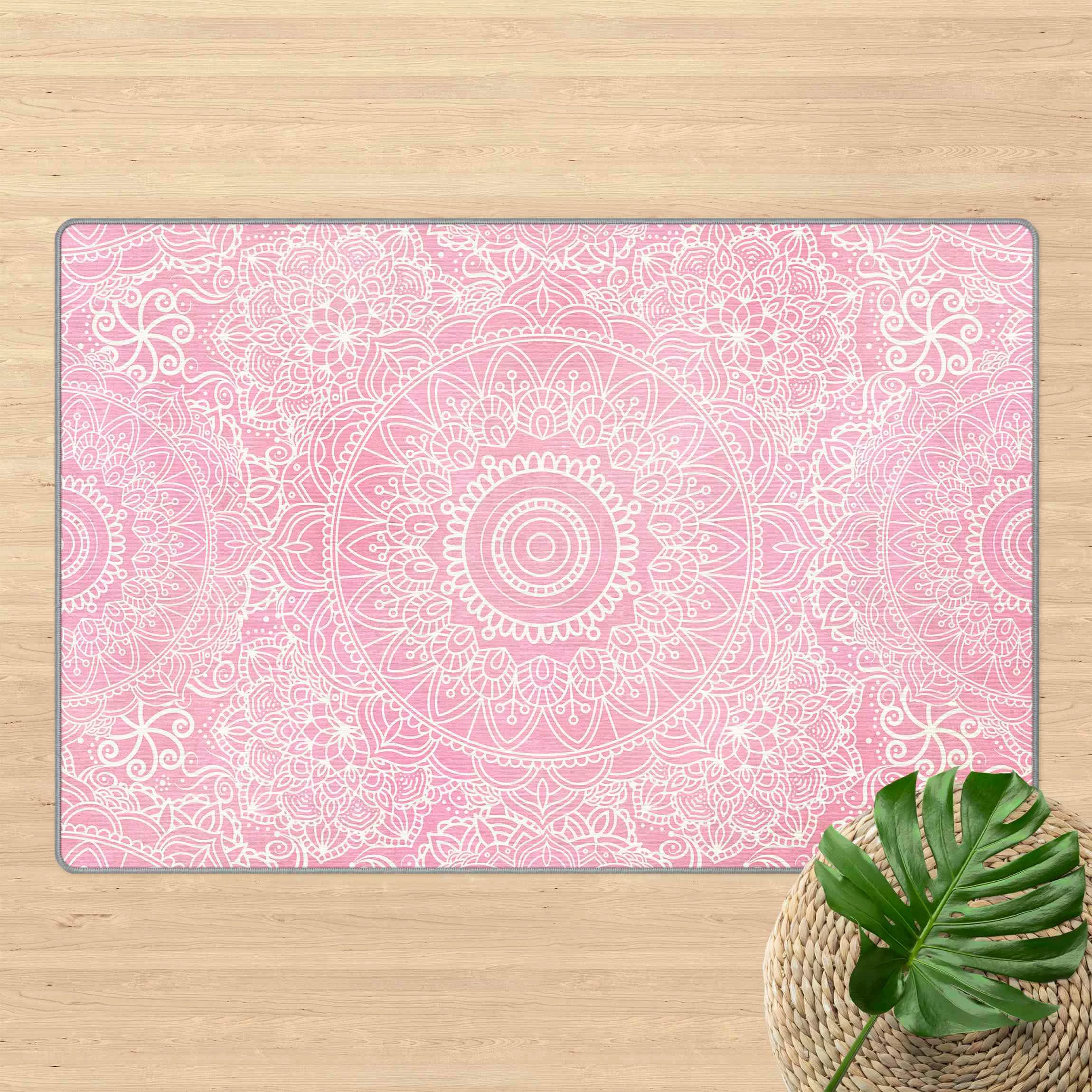 Teppich Muster Mandala Rosa günstig online kaufen