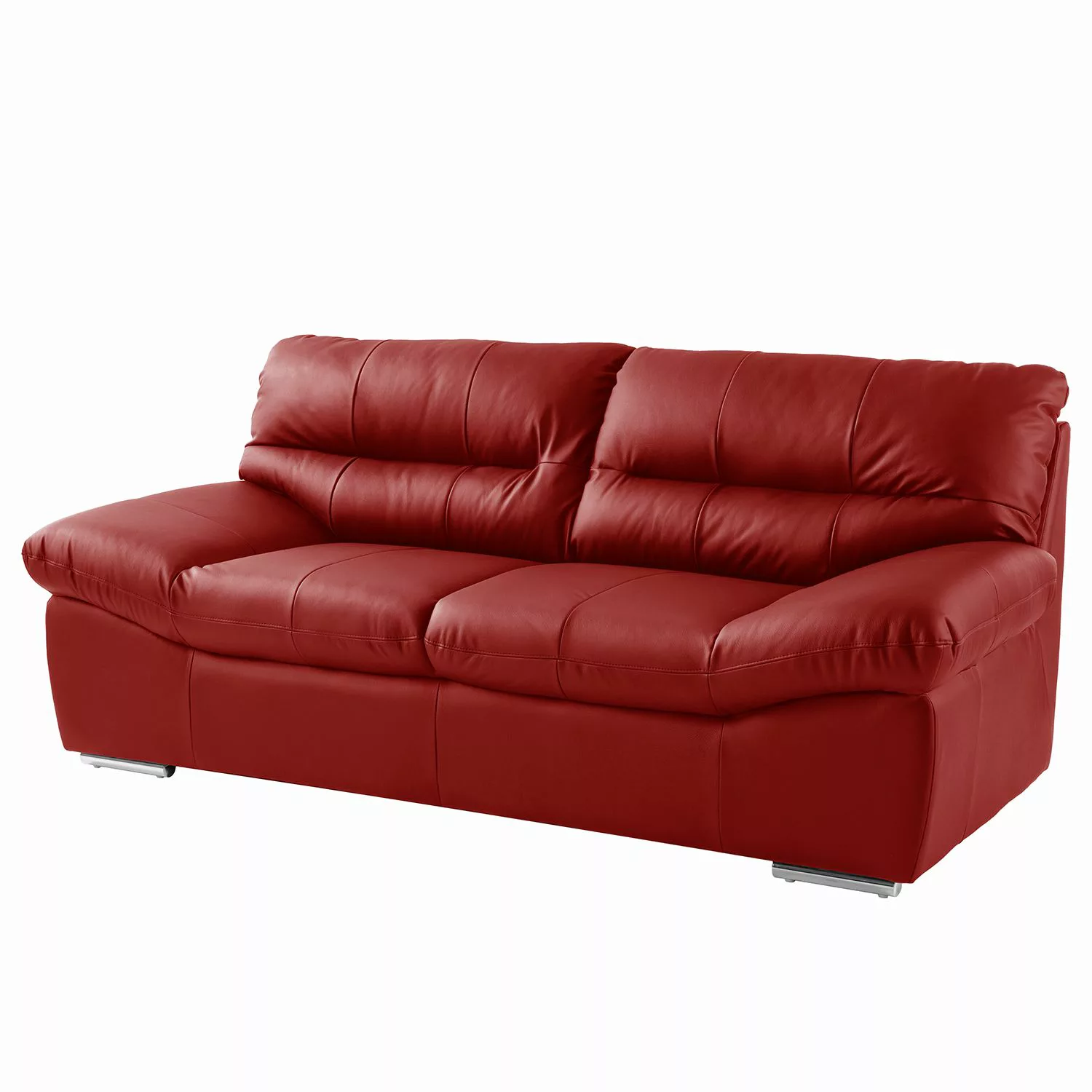 home24 Cotta Sofa Doug 2-Sitzer Rot Echtleder 198x87x100 cm (BxHxT) Modern günstig online kaufen