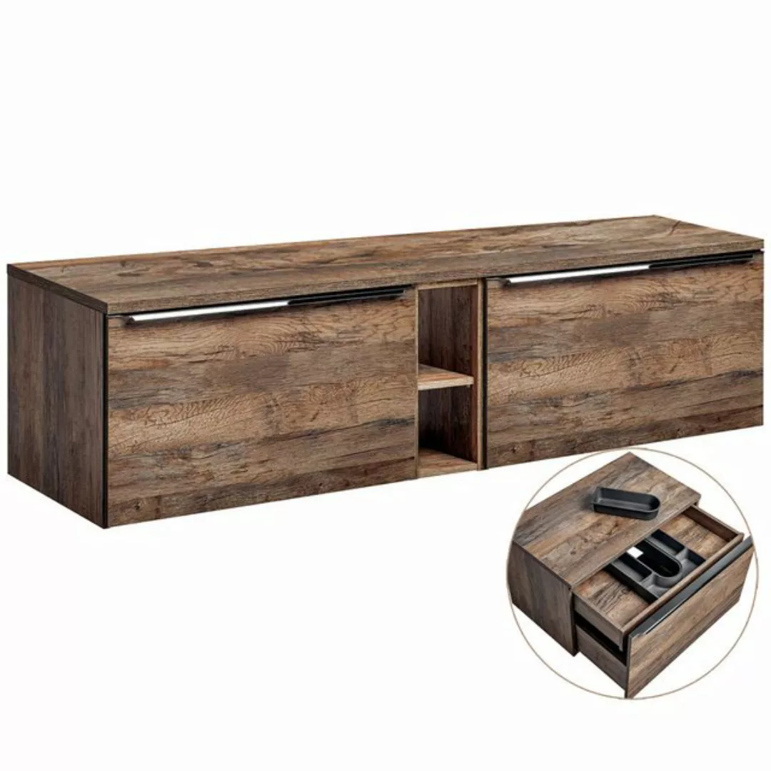 Lomadox Waschbeckenschrank PUEBLA-56 Vintage Oak Eiche 180,4/48,5/46 cm günstig online kaufen