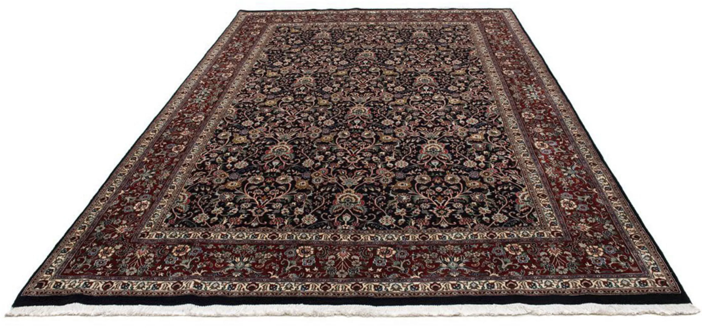 morgenland Wollteppich »Moud Blumenmuster Blu scuro 296 x 195 cm«, rechteck günstig online kaufen