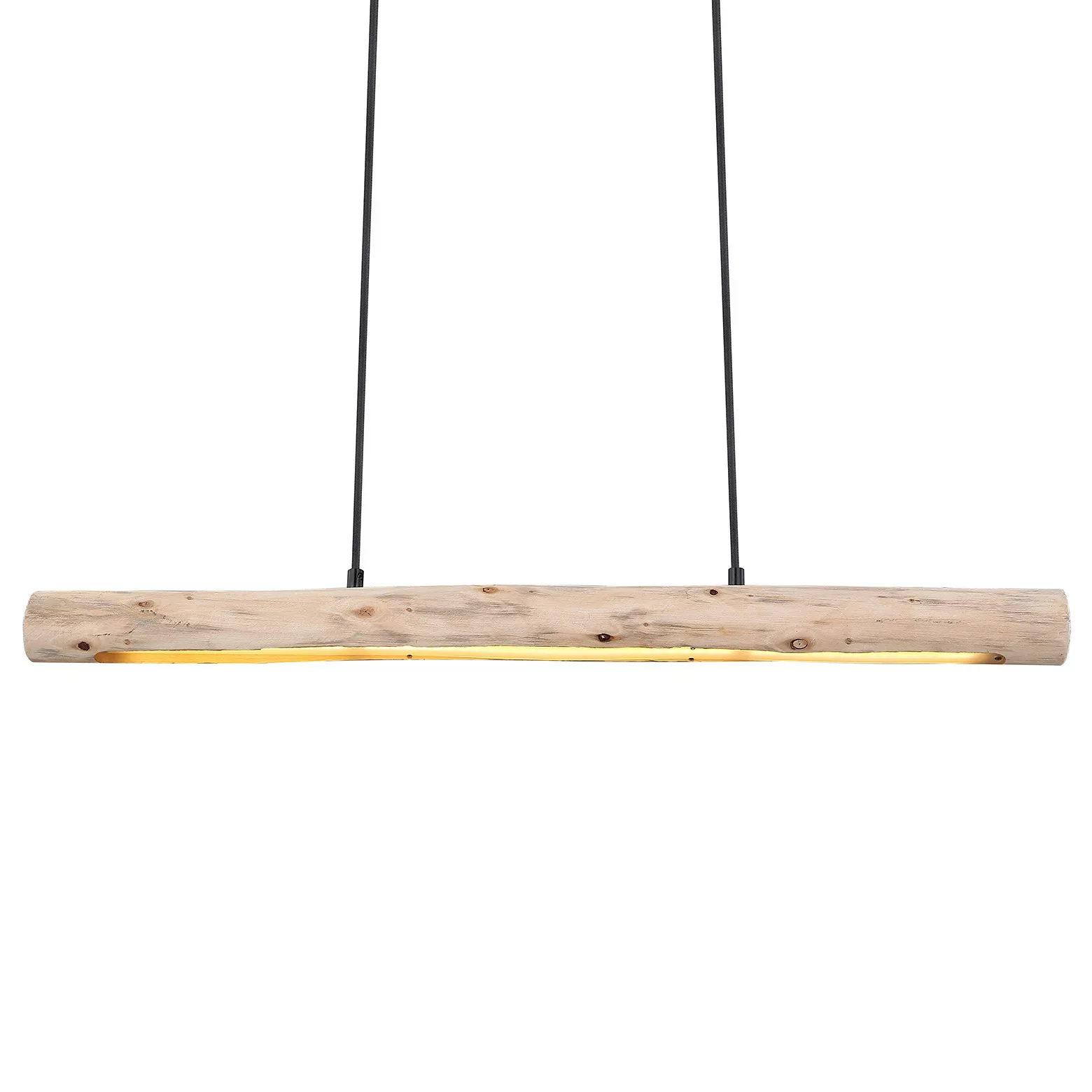 Globo LED-Hängeleuchte 80 cm Mella Holz naturfarben günstig online kaufen