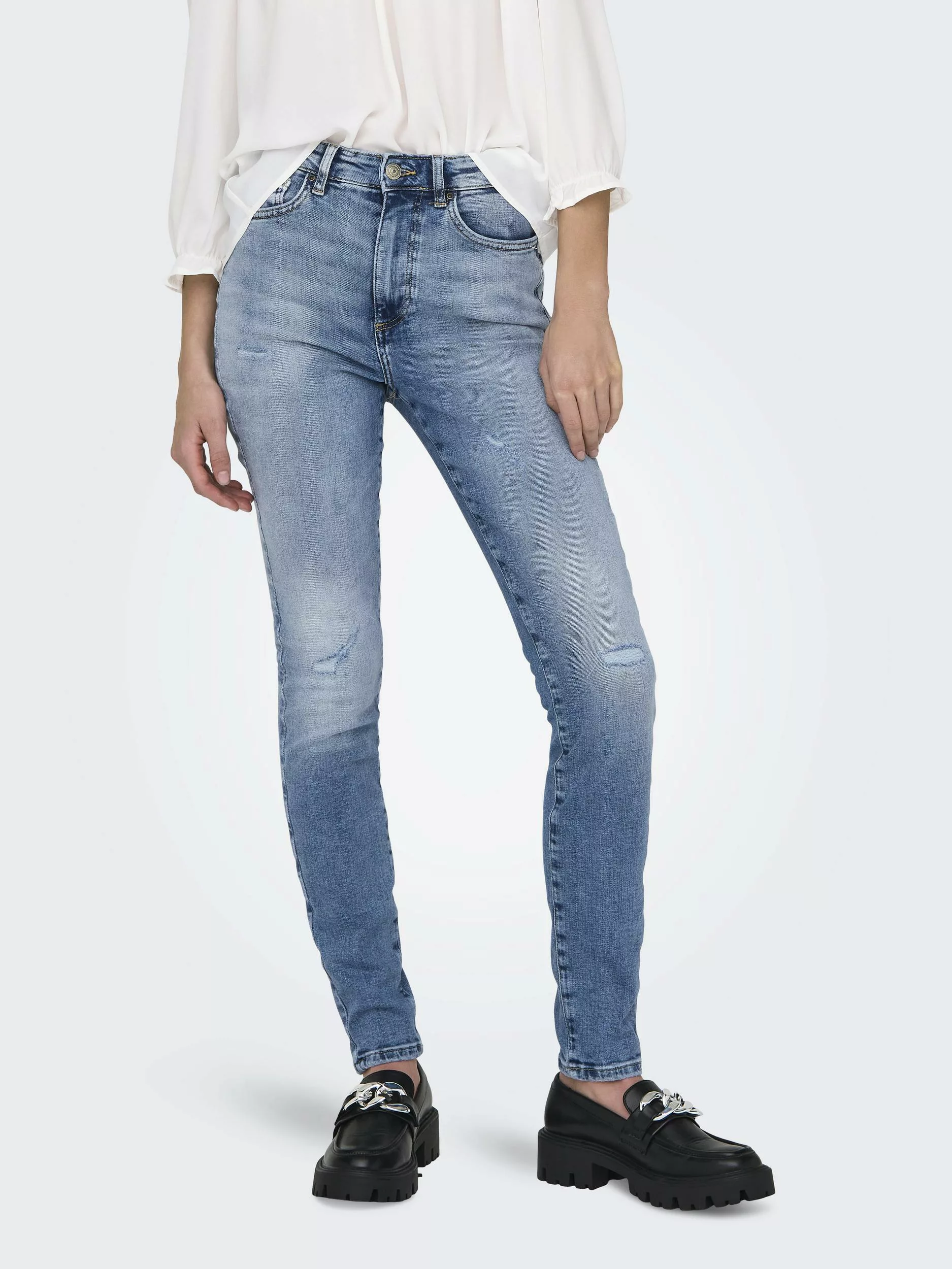 ONLY Skinny-fit-Jeans "ONLFOREVER ICON HW SK LAK DNM GEN476NOOS", mit Destr günstig online kaufen