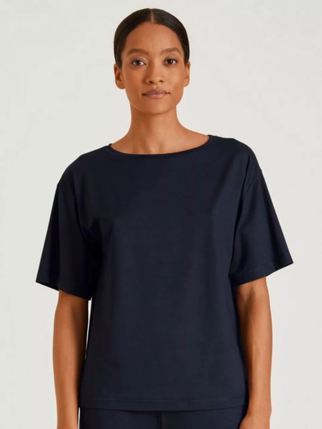 CALIDA T-Shirt Calida Damen Shirt kurz 14891 dark lapis blue (1 Stück, 1-tl günstig online kaufen