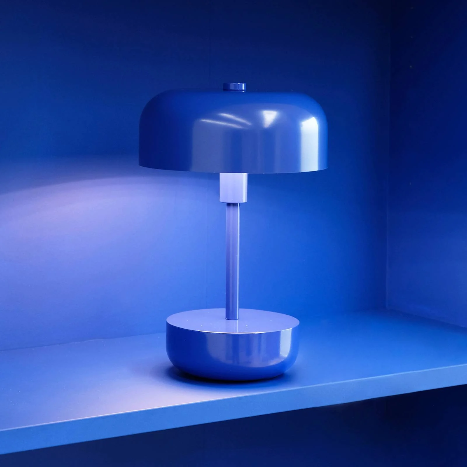 Dyberg Larsen Haipot LED-Tischleuchte Akku blau günstig online kaufen