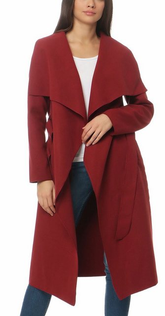 malito more than fashion Langmantel 3040 langer Mantel im Wasserfall-Schnit günstig online kaufen