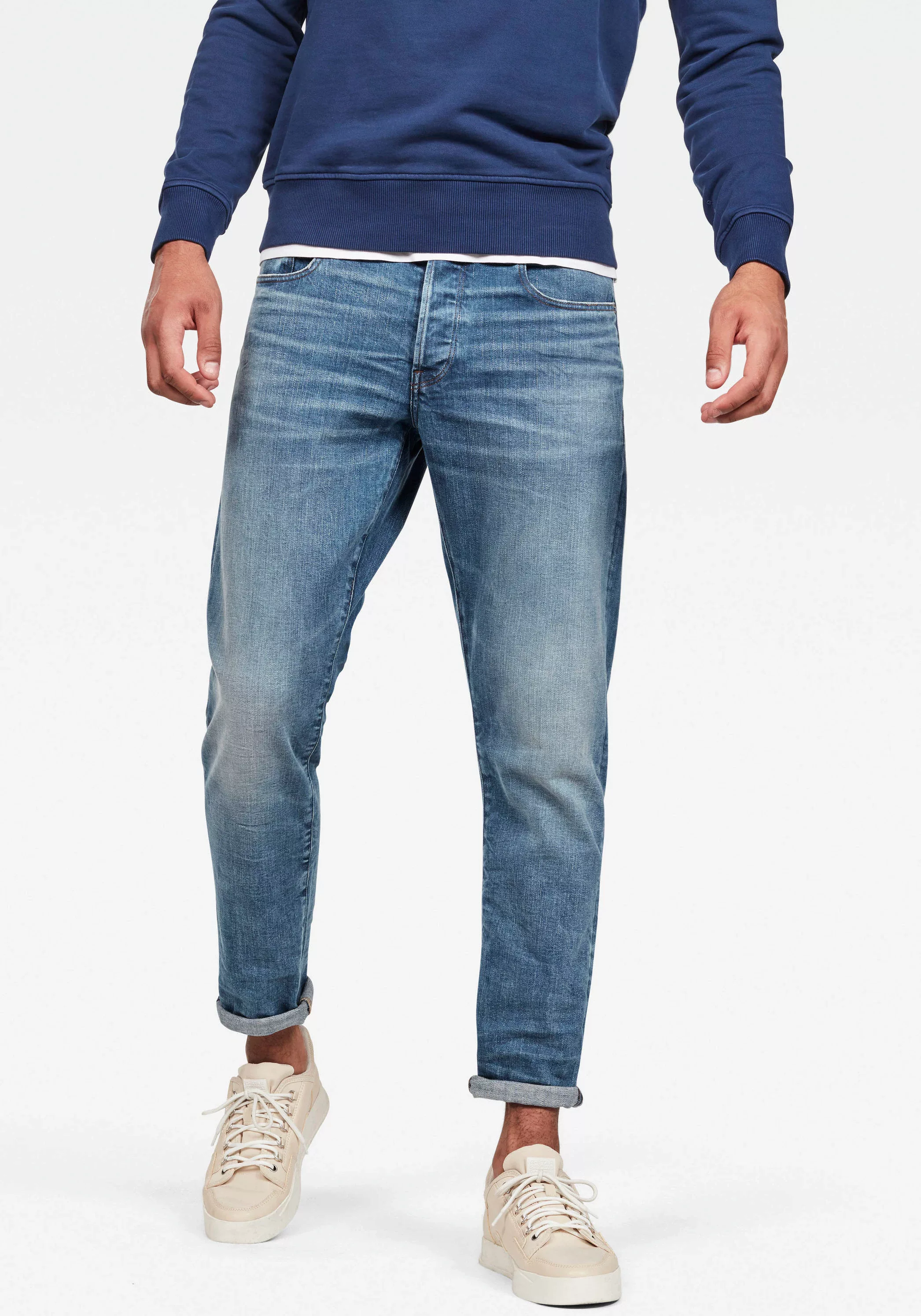 G-Star Herren Jeans 3301 REGULAR TAPERED - Tapered Fit - Blau - Light Indig günstig online kaufen