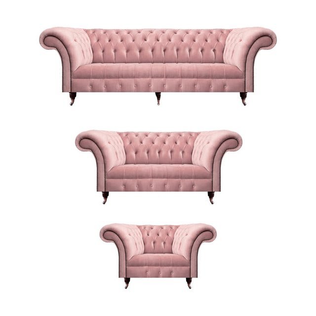 JVmoebel Chesterfield-Sofa Chesterfield Sofa Set Polstermöbel 2x Sofas Neu günstig online kaufen