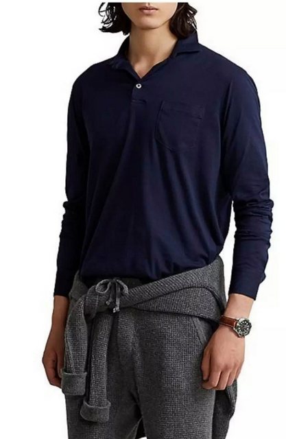 Polo Ralph Lauren Langarm-Poloshirt Pima Cotton Hemd Slim Cut Perlmuttknöpf günstig online kaufen