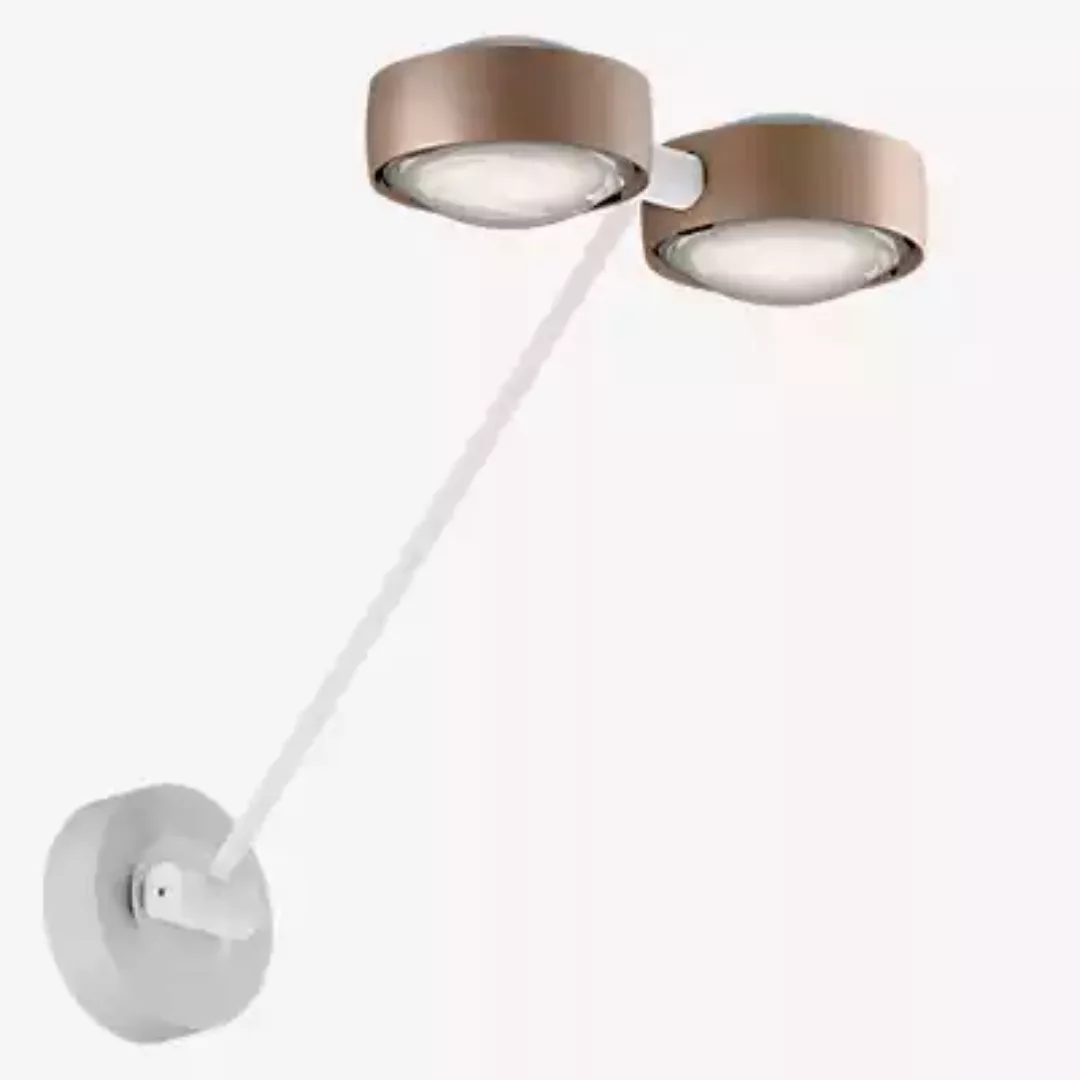 Occhio Sento Parete Doppio 40 Up E Wandleuchte LED, Kopf gold matt/Body wei günstig online kaufen