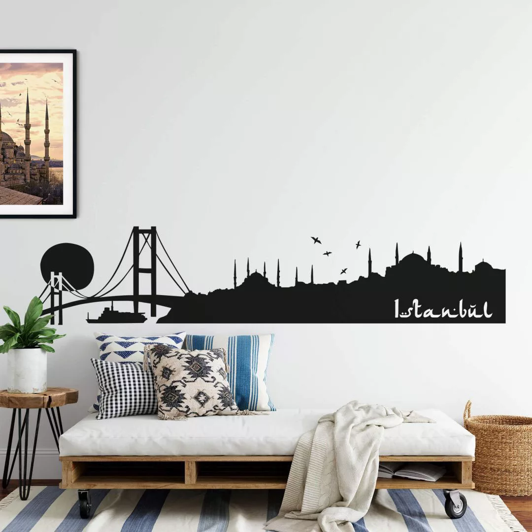 Wall-Art Wandtattoo »XXL Stadt Skyline Istanbul 120cm«, (1 St.), selbstkleb günstig online kaufen