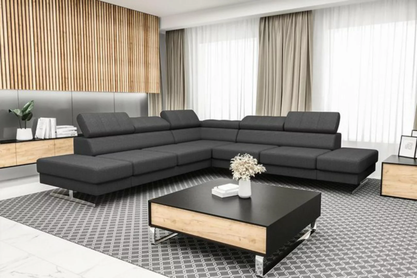 Xlmoebel Ecksofa Neues elegantes modernes Wohnlandschafts-Sofa mit L-Form u günstig online kaufen