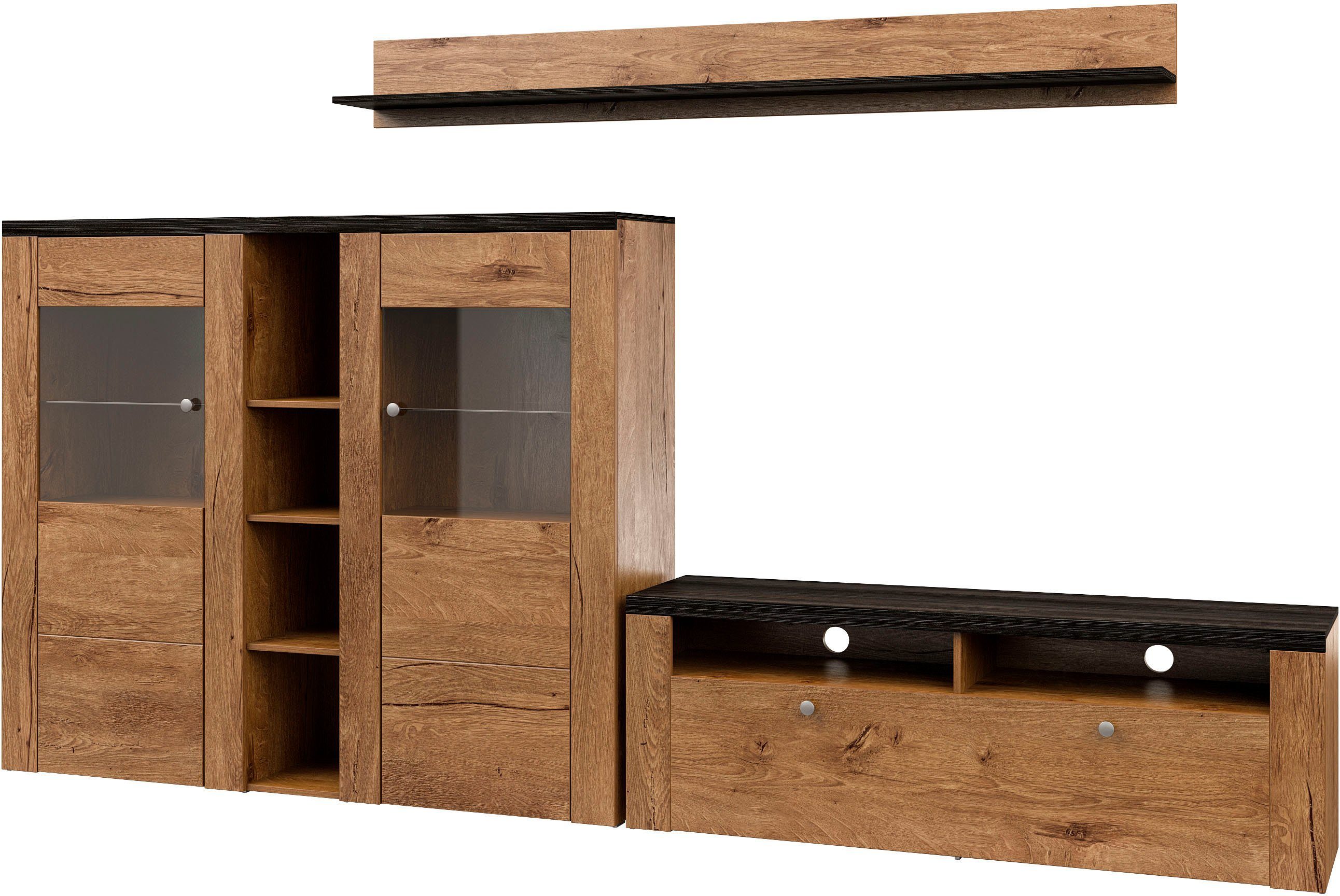 Home affaire Wohnwand "Larona, Wohnwand, Set 3 teilig,", (3 St.), Wohnzimme günstig online kaufen