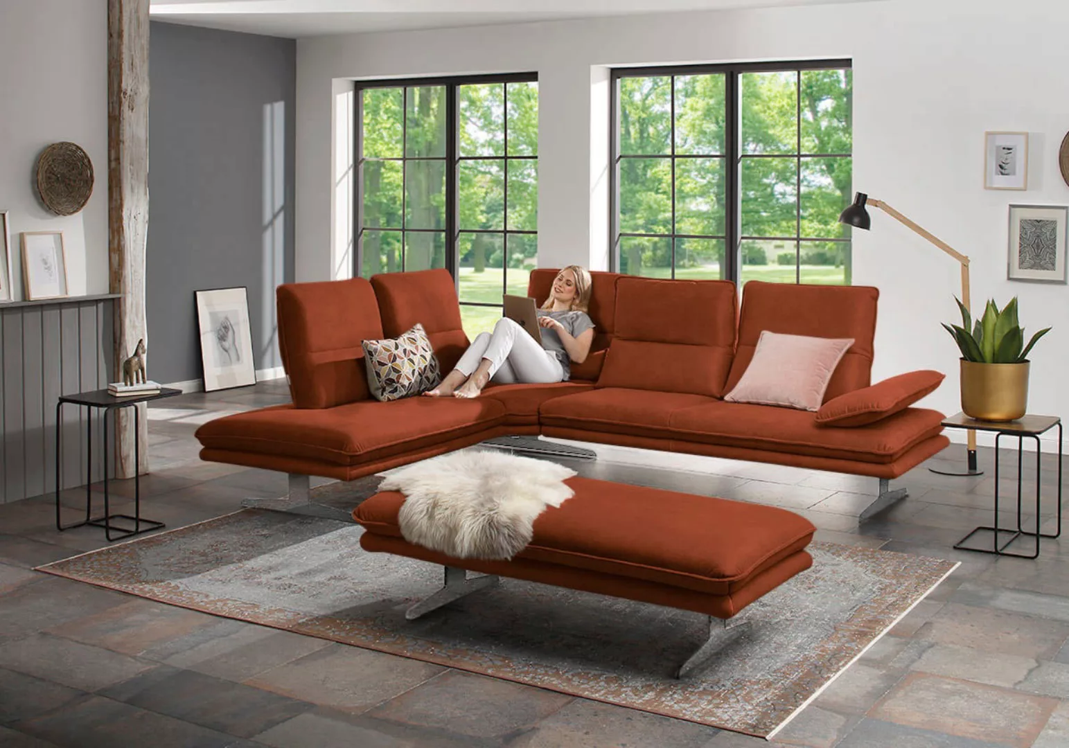 W.SCHILLIG Ecksofa »broadway, Designsofa, mit tollem Sitzkomfort, L-Form«, günstig online kaufen