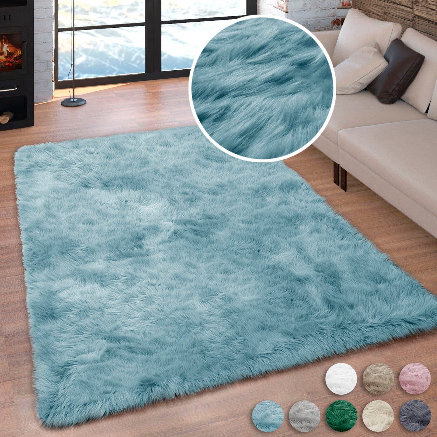 my home Hochflor-Teppich Valeria, Fellteppich, kuschelig, günstig online kaufen
