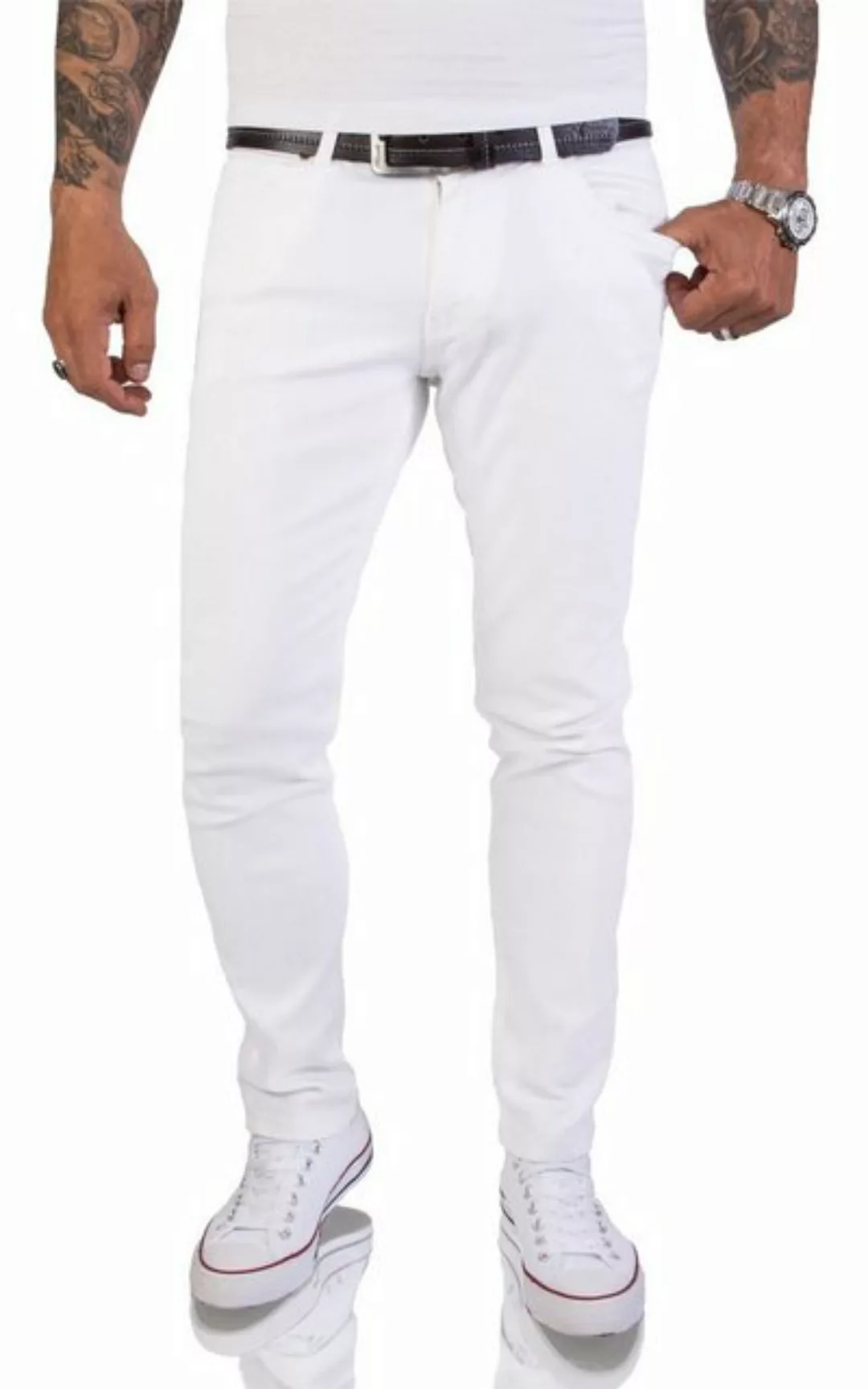 Rock Creek Slim-fit-Jeans Herren Jeans Slim Fit Weiß RC-2155 günstig online kaufen