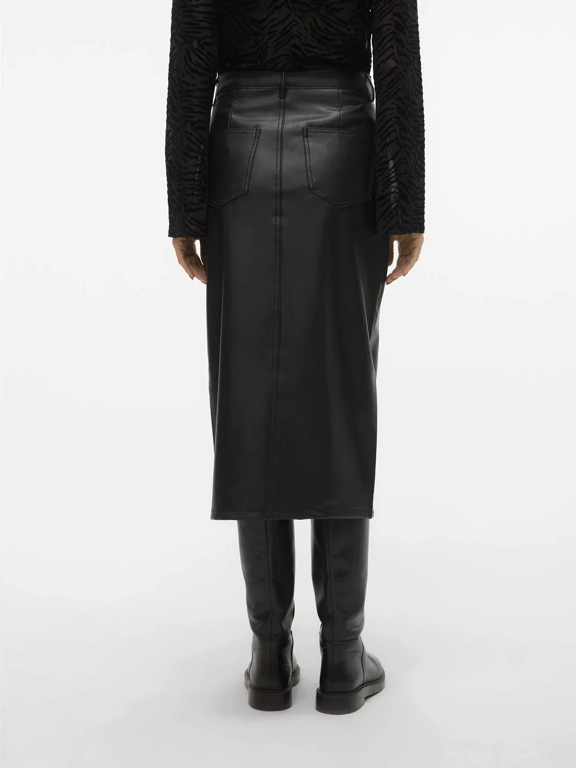 Vero Moda Lederimitatrock "VMVERI HR CALF PL SKIRT NOOS" günstig online kaufen