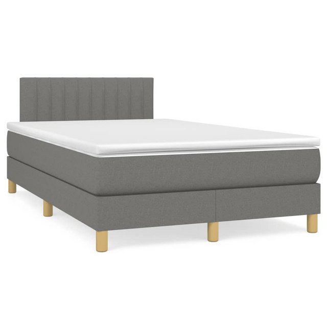 vidaXL Bett Boxspringbett mit Matratze Dunkelgrau 120x190 cm Stoff günstig online kaufen