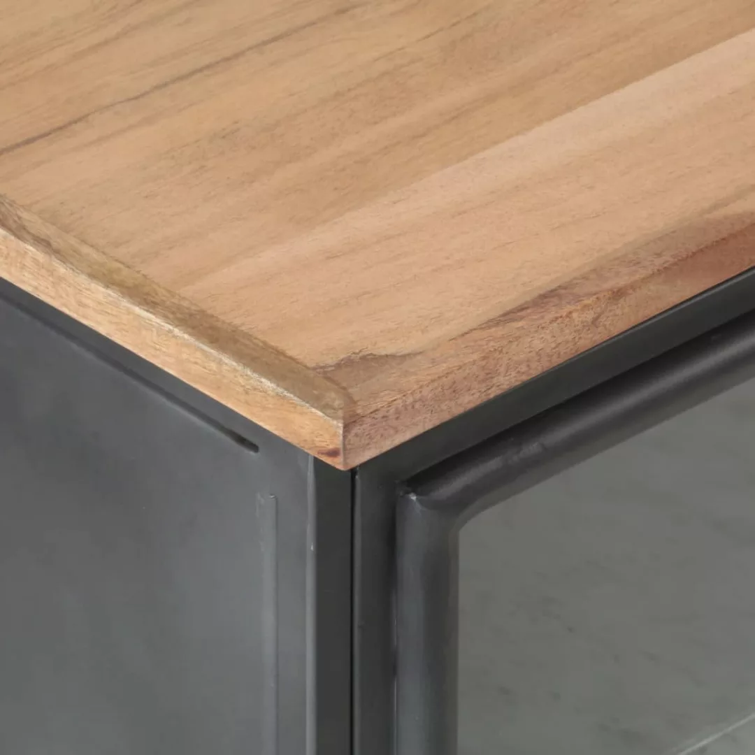 Nachttisch Grau 40x30x50 Cm Massivholz Akazie günstig online kaufen