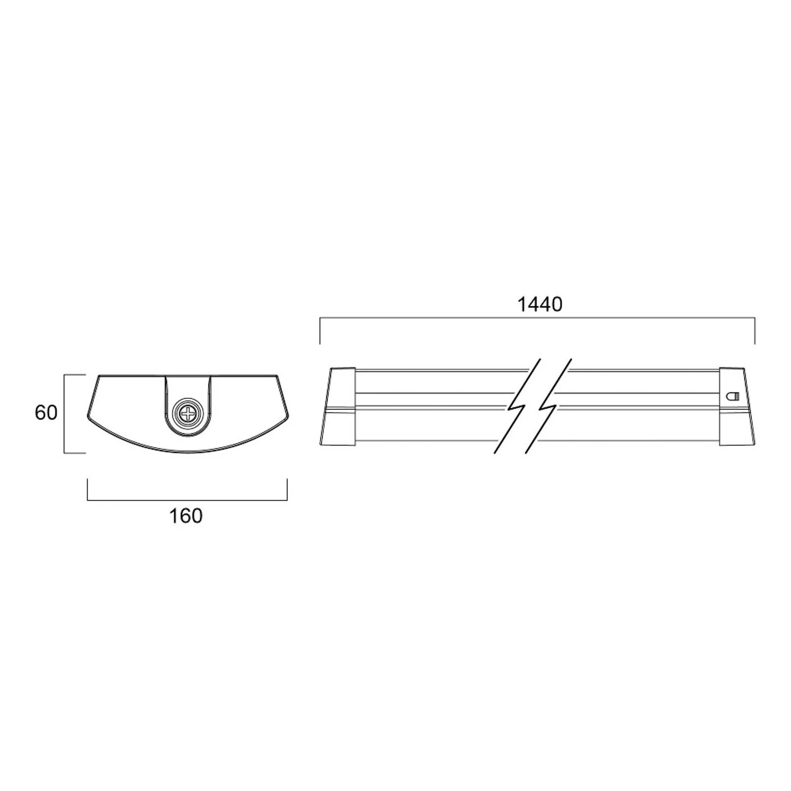 Sylvania LED-Deckenleuchte Deltawing, 144 cm, IP44, 840 günstig online kaufen