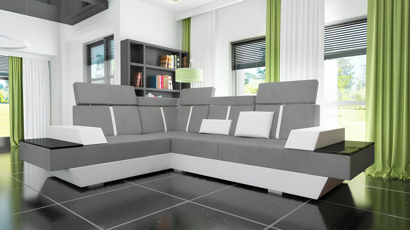 Xlmoebel Ecksofa Wohnlandschaft mit Ecksofa Design Couch in Textil oder Led günstig online kaufen