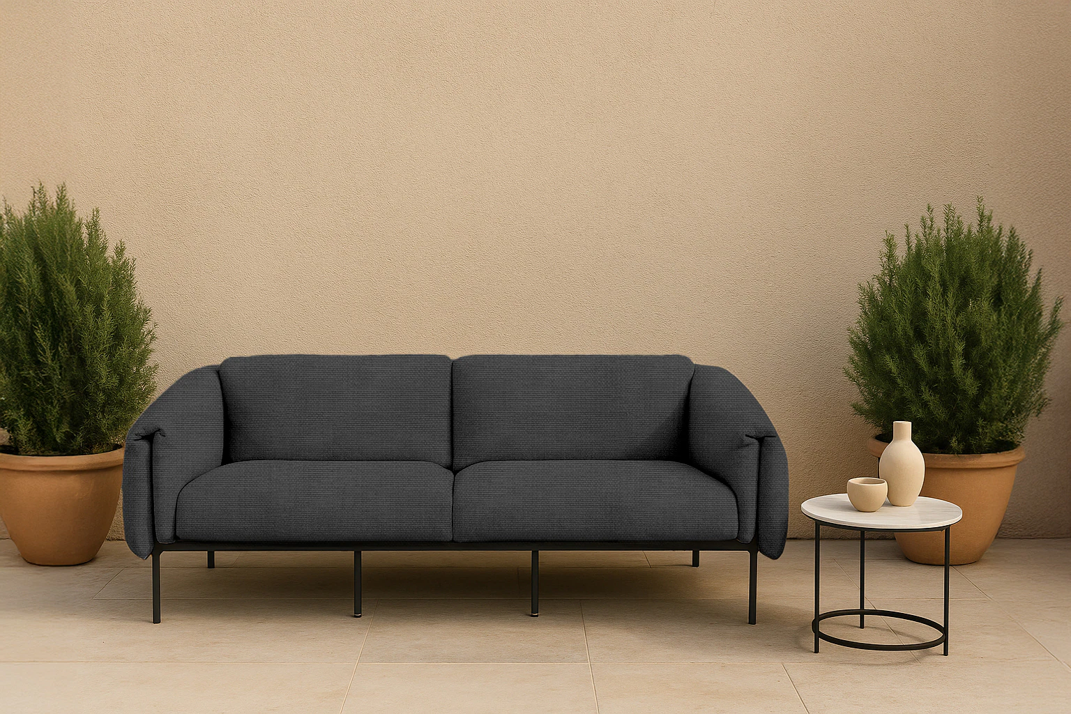 andas 2-Sitzer "Lumi", Outdoor Gartensofa, wetterfeste Materialien, Breite günstig online kaufen