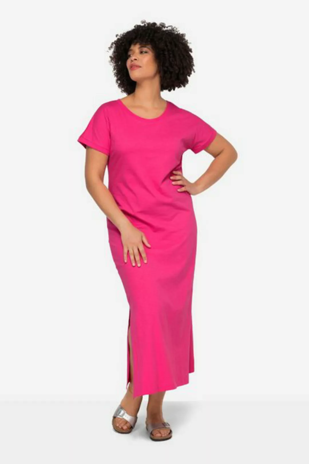 Angel of Style Sommerkleid Jersey-Maxikleid Rundhals Halbam Seitenschlitze günstig online kaufen