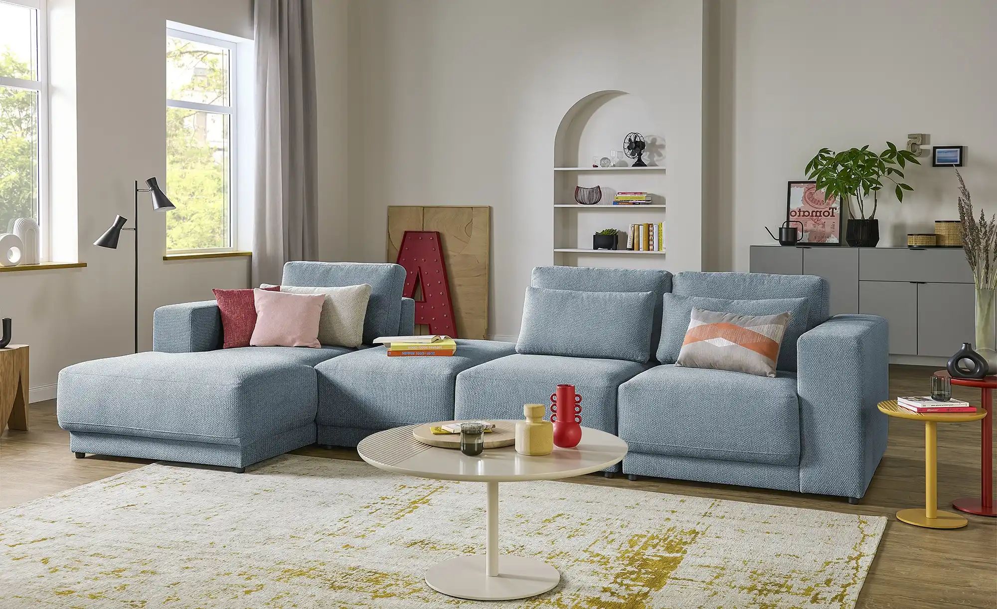 switch Ecksofa  Toora ¦ blau ¦ Maße (cm): B: 376 H: 96 T: 173.0 Polstermöbe günstig online kaufen