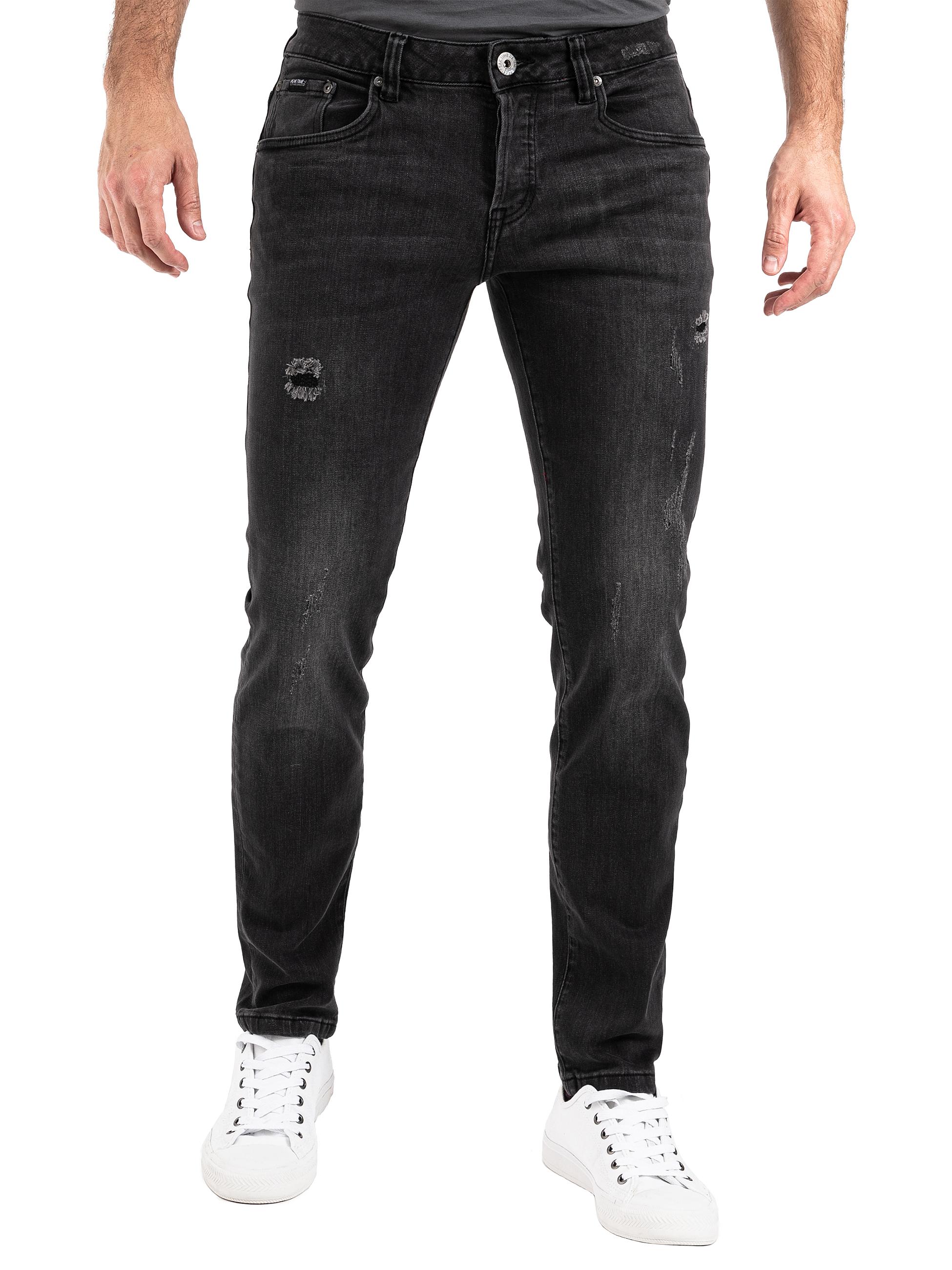 PEAK TIME Slim-fit-Jeans "München", Herren Jeans mit Stretch-Bund und Destr günstig online kaufen