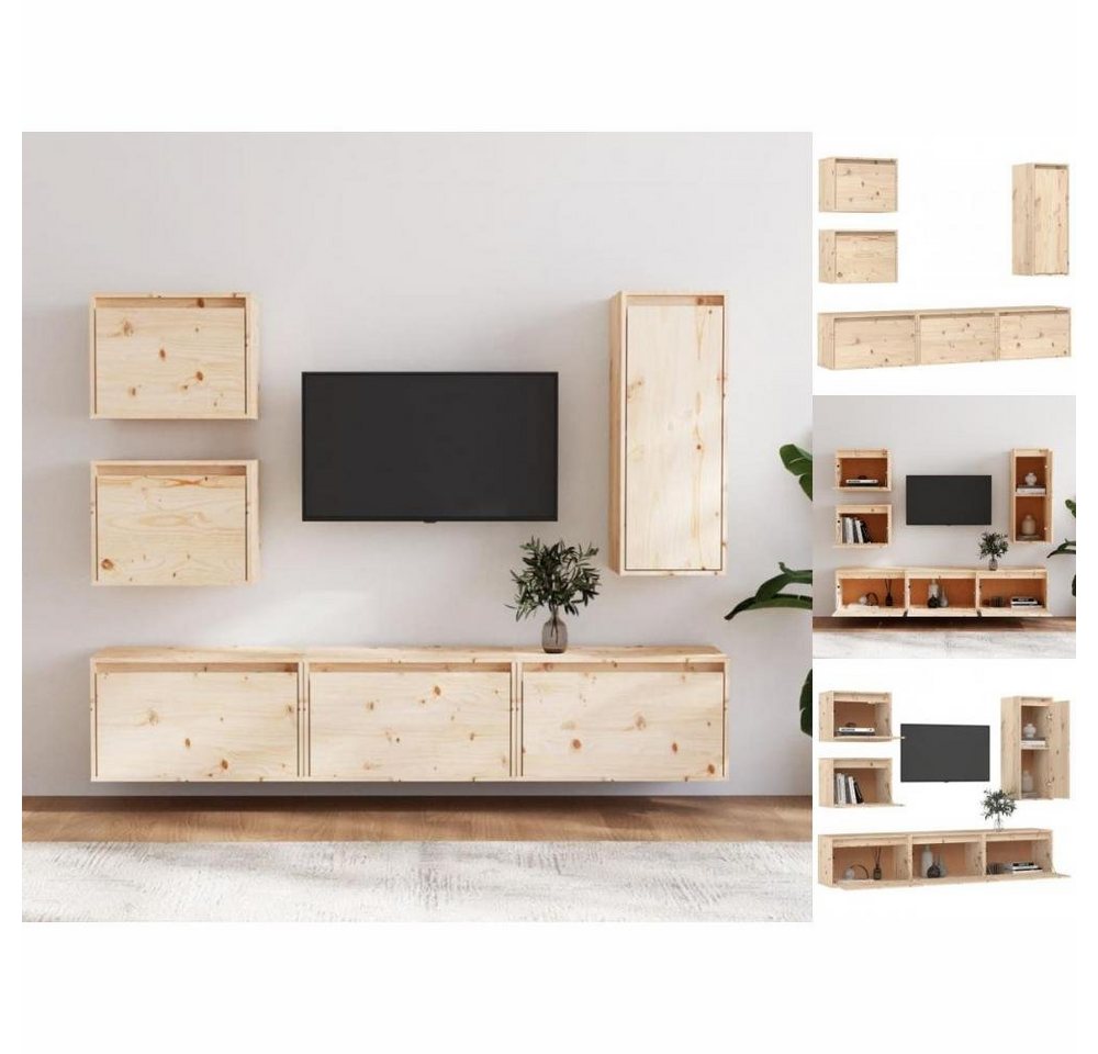 vidaXL TV-Schrank TV-Schränke 6 Stk Massivholz Kiefer Lowboard Lowboard günstig online kaufen