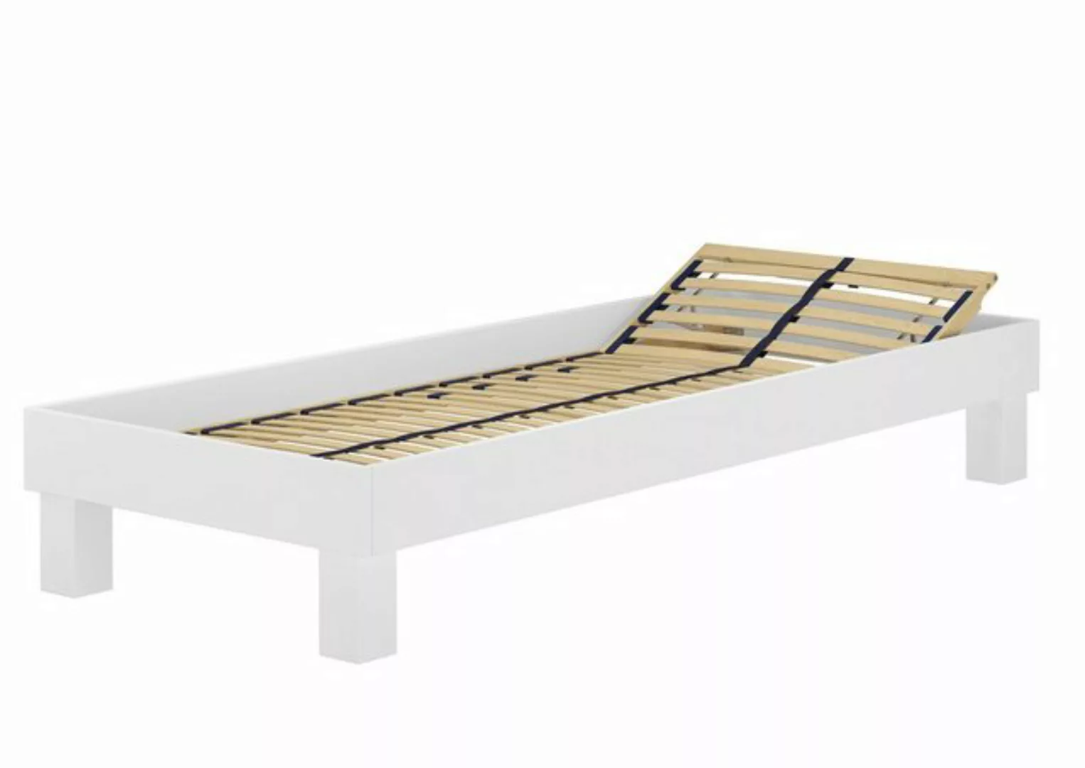 ERST-HOLZ Einzelbett Einzelbett Futonbett 100x220 cm Buche massiv waschweiß günstig online kaufen