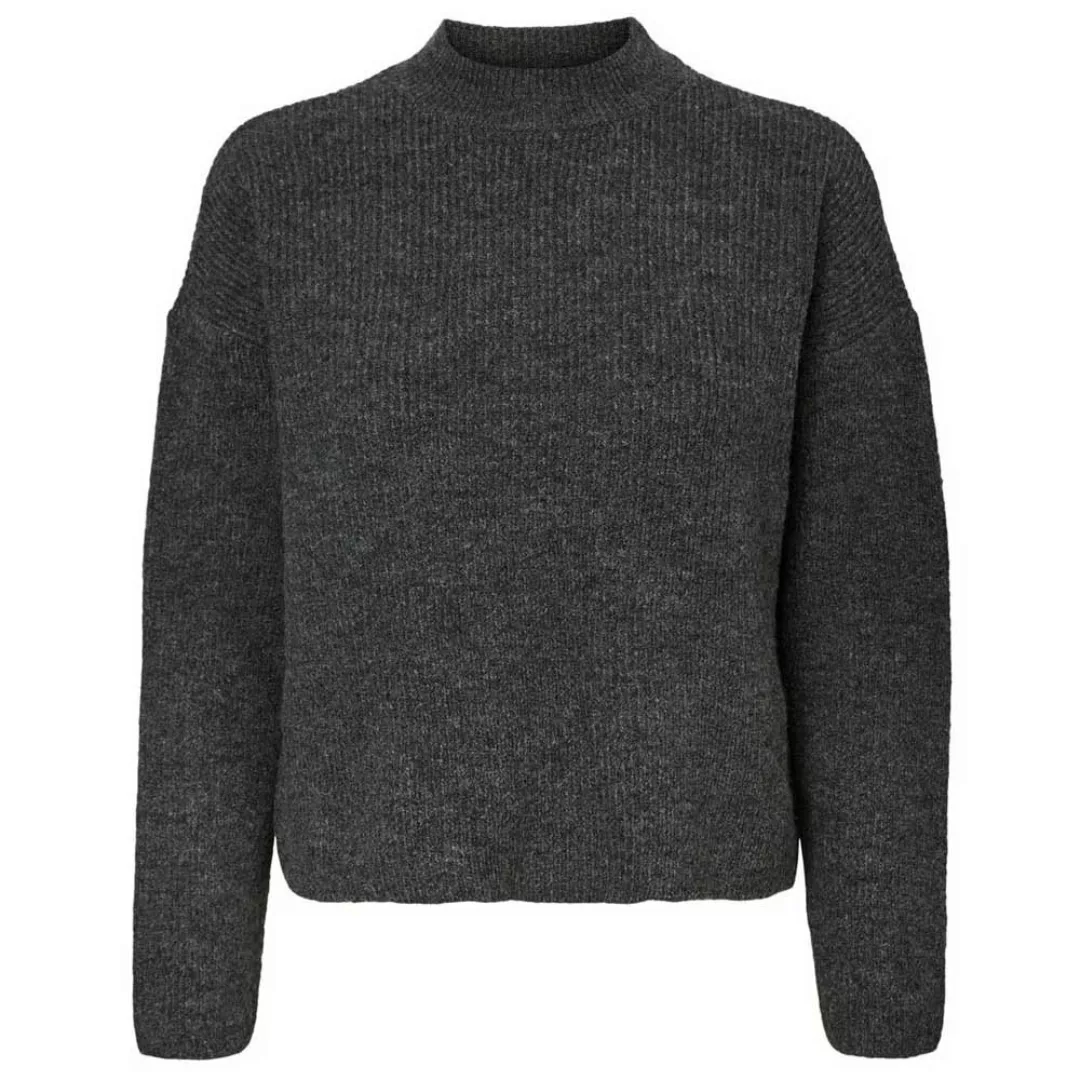Vero Moda Molina Stehkragen Sweater XL Dark Grey Melange günstig online kaufen