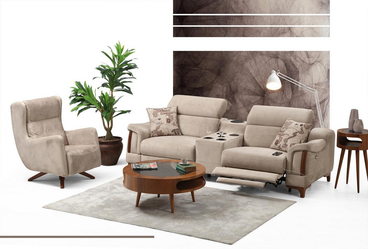 Xlmoebel Sofa Neues Designer Polstermöbel-Set für das Wohnzimmer - Moderne, günstig online kaufen