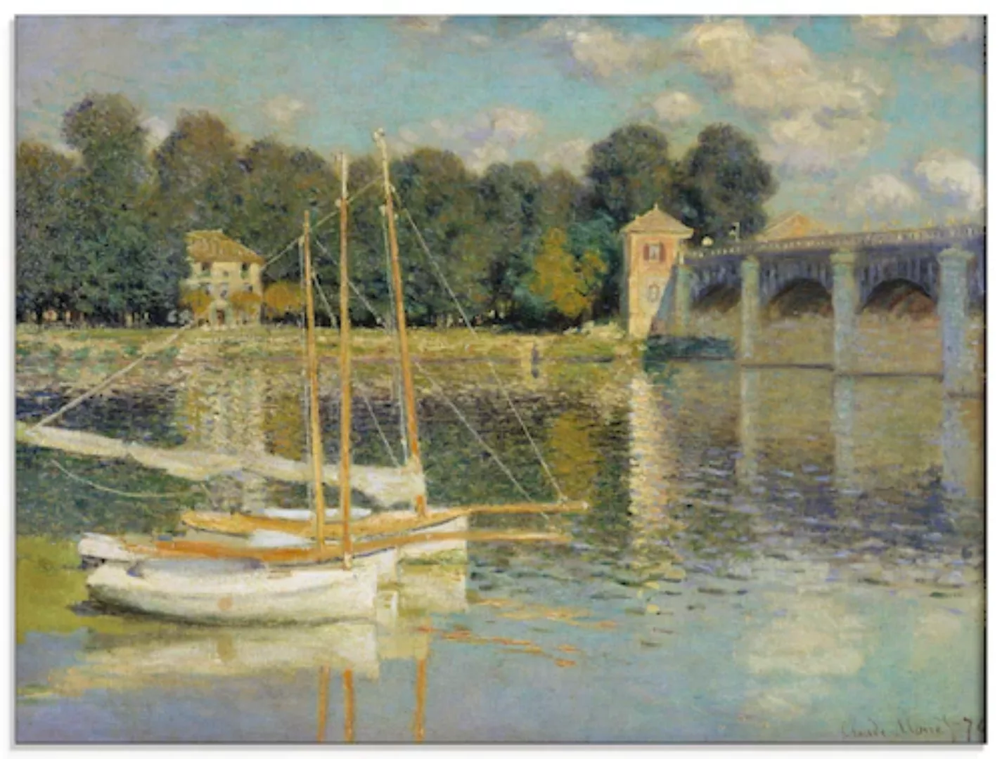 Artland Glasbild "Die Brücke von Argenteuil. 1874", Boote & Schiffe, (1 St. günstig online kaufen