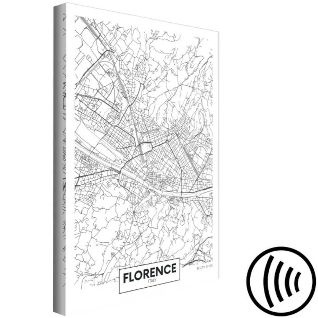 Bild auf Leinwand Florence Map (1 Part) Vertical XXL günstig online kaufen