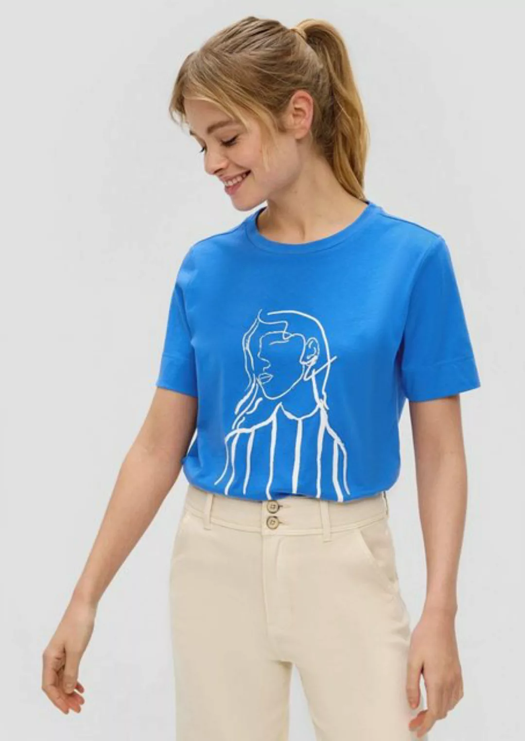 s.Oliver Kurzarmshirt T-Shirt mit Artwork Artwork günstig online kaufen