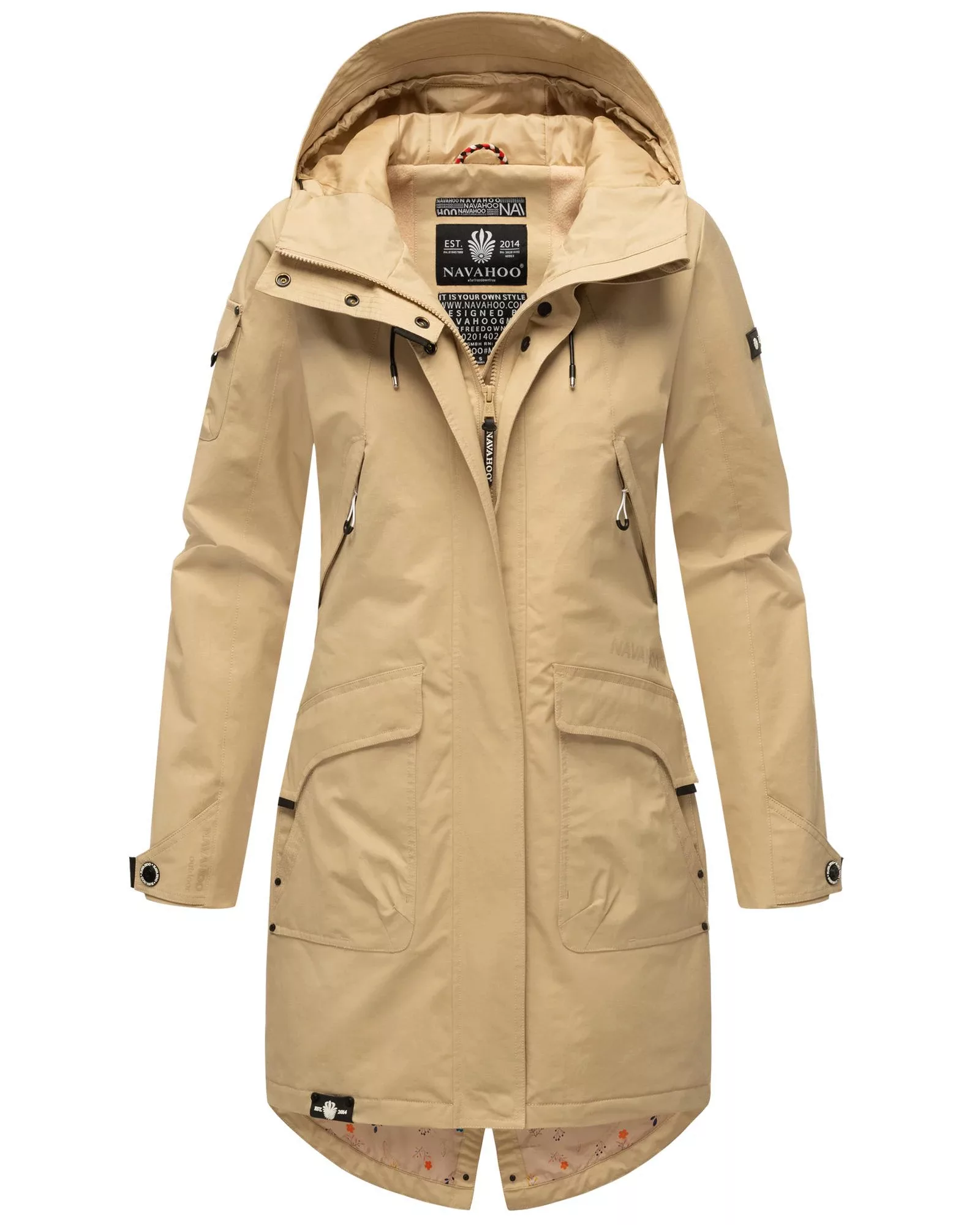 Navahoo Outdoorjacke "Pfefferschote", mit Kapuze, moderne Damen Übergangsja günstig online kaufen