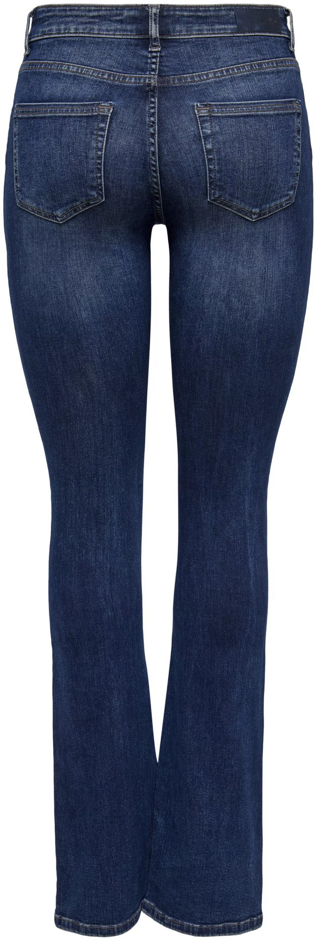 Only Damen Jeans ONLBLUSH MID FLARED Blau - Dark Blue Denim günstig online kaufen